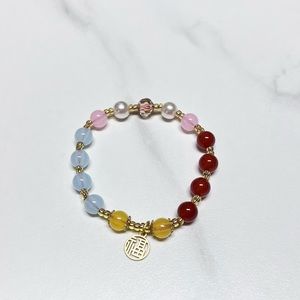 Colorful Beaded Bracelet with charm